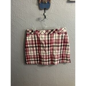 Lady Hagen Maroon White Black Golf Skorts Size 12 Womens Pockets